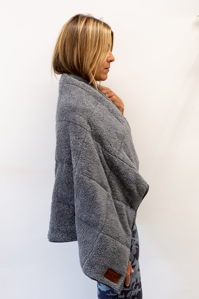 super sensory heavy weight cape by CALMR - weighted blanket meets cape in super soft fleece